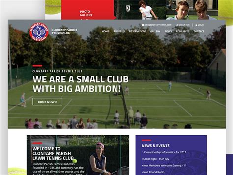 Clontarf Tennis Club Website Redesign By Ronald García On Dribbble