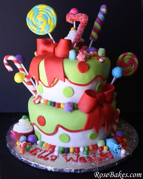 Birthday cakes can sometimes look tricky to make at home but we've got lots of easy birthday cake recipes and ideas for amateur bakers to make. Holly Jolly {Christmas} Candy Birthday Cake