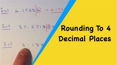 How To Round To 4 Decimal Places Rounding Any Number To 4dp Youtube