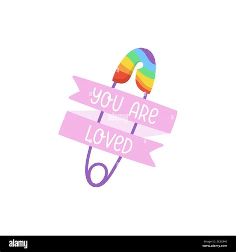 Cute Lgbtq Pride Print Colorful Design Elements And Typography Vector