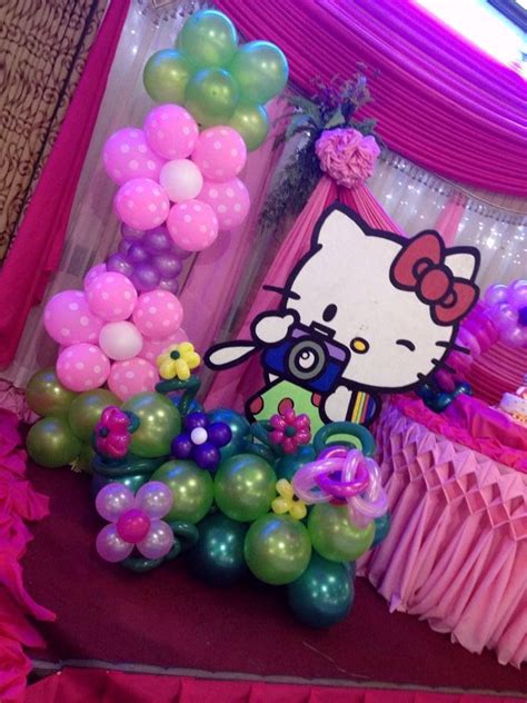 Pink Hello Kitty Balloon Decor Hello Kitty Party Hello Kitty