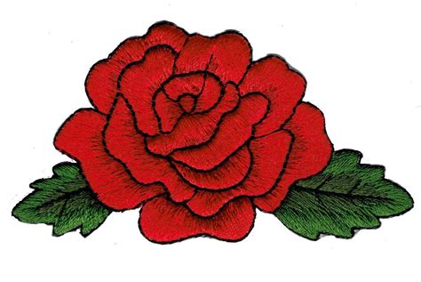 The bullion stitch is great for embroidering small and thin. 2018 Beautiful 100% Embroidery Red Rose Flower Embroidery ...
