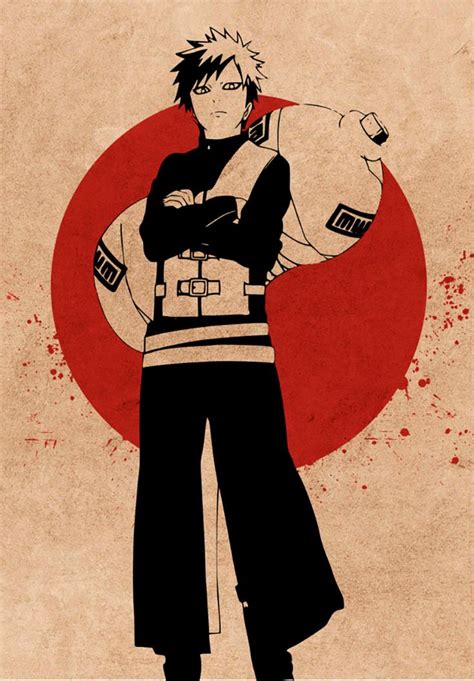 Gaara Naruto Anime Metal Poster Naruto Uzumaki Hokage Naruto Gaara