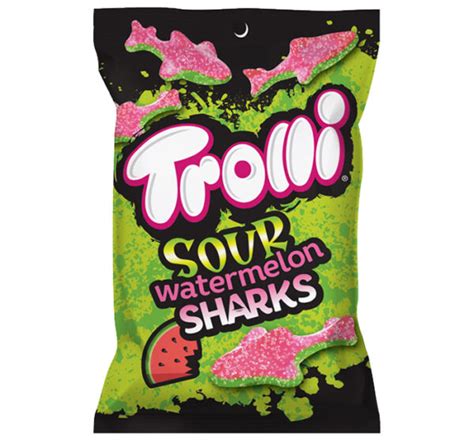 Trolli Sour Watermelon Sharks Peg Bag 12x3oz Pacific Candy Wholesale