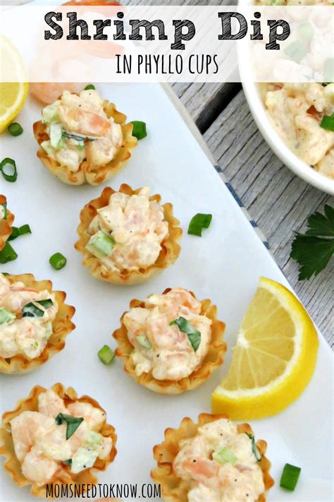 What can resist buttery shrimp and crispy bacon? Cold Shrimp Dip in Phyllo Cups | Moms Need To Know