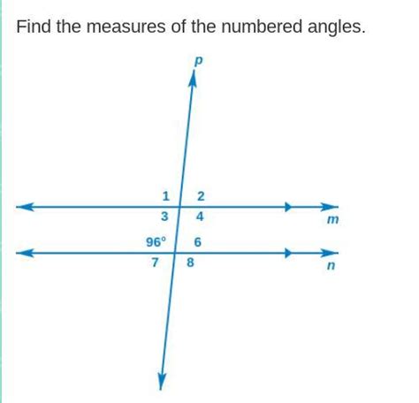 Finding Angle Measures When Parallel Lines Are Cut By A Transversal