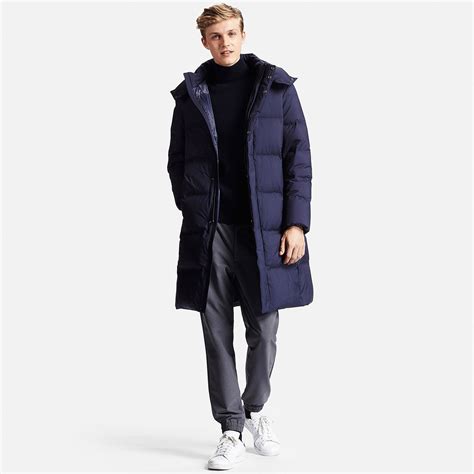 Men Seamless Down Long Coat Uniqlo Coat Mens Raincoat Long Rain Coat