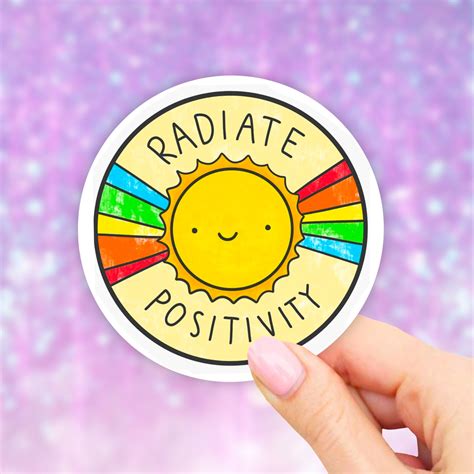Sun Rainbow Radiate Positivity Sticker Radiate Happiness Etsy