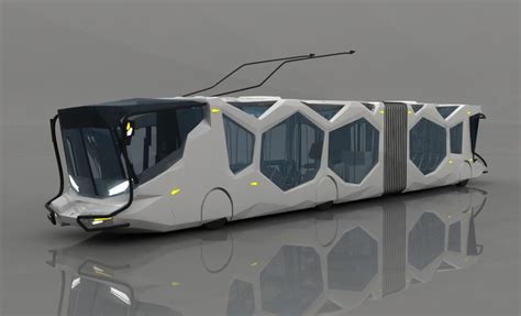 Futuristic Trolleybus Vervoerder Vinewood City Transit Vct