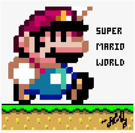 Mario Logo Pixel Art