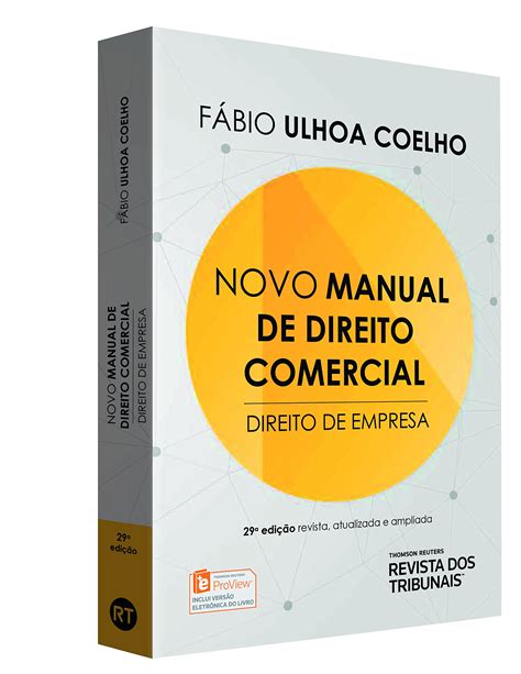 Novo Manual De Direito Comercial Direito De Empresa Pdf Fábio Ulhoa Coelho