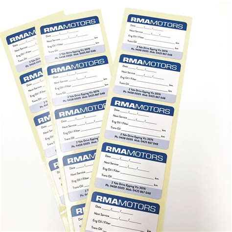 Service Stickers For Rma Motors Our Most Popular Product For Automotive