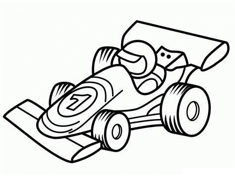 Little Formula Racing Car Coloring Page Printable Coloring Page For