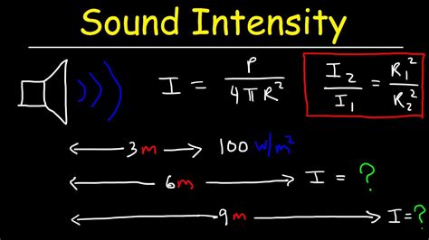 Sound Intensity Physics Problems & Inverse Square Law Formula - YouTube
