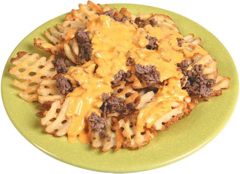 Waffle Fries With Meat And Nacho Cheese Prepared Food Photos Inc