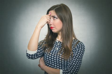 Pensive Thinking Girl Wistful Woman Sad Person Stock Photo Download