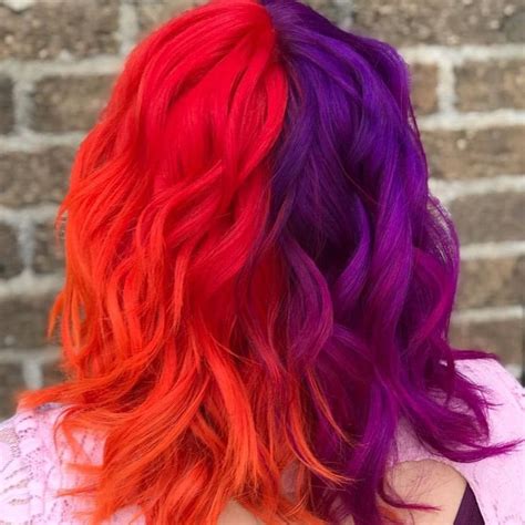 Pin By Skullbubbles🖤 On Hair Color Cool Hair Color Split Dyed Hair