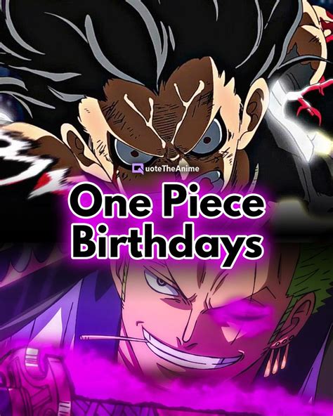 All One Piece Characters Birthdays Official