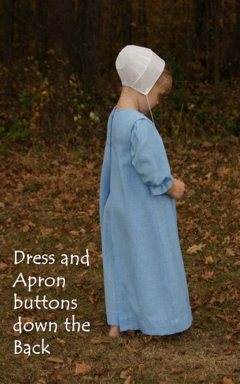 Amish Girlss Costume Dress Apron Capp Prayer Covering Etsy In 2020