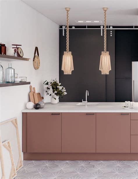 Black And Dusky Pink Kitchen Colour In The Kitchen First Sense