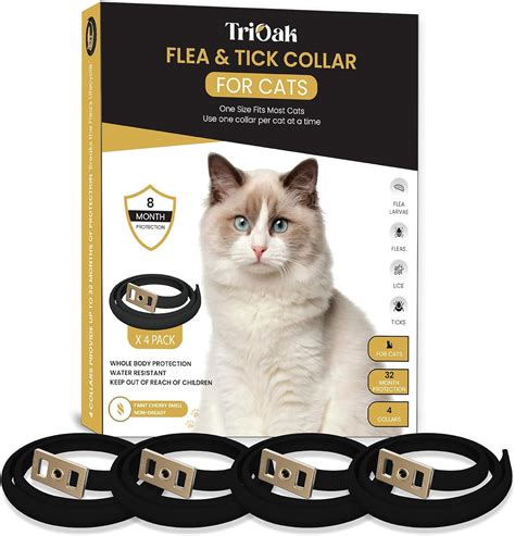 Trioak Flea And Tick Collar For Cats 4pcs Cat Flea Collars Total 32