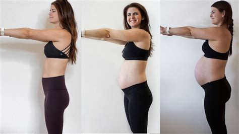 Pregnancy Transformation Baby Bump Week By Week Progress Youtube