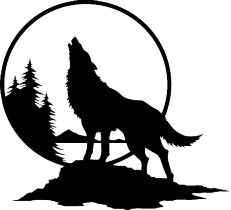 Free Wolf Howling At Moon Silhouette Download Free Wolf Howling At