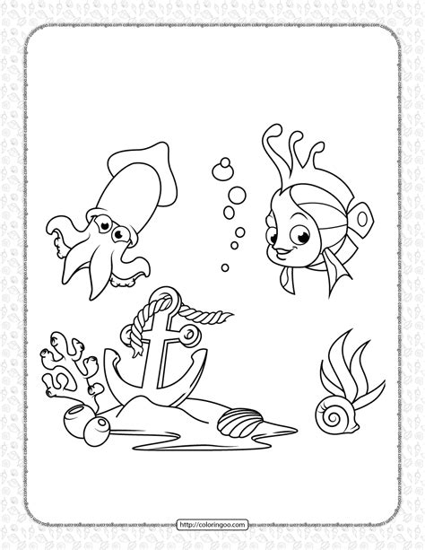 Free Printable Sea Life Coloring Page In 2021 Sea Life Coloring Pages