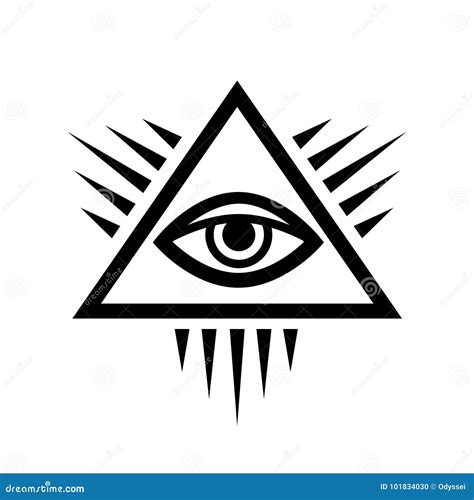All Seeing Eye The Eye Of Providence Stock Vector Illustration Of