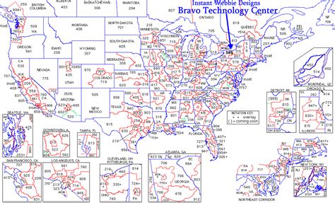 Usa Telephone Area Code Map United States Map