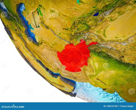 Afghanistan On 3d Earth Stock Illustration Illustration Of Render
