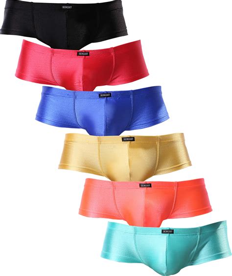 Buy Ikingsky Mens Cheeky Thong Underwear Sexy Mini Cheek Boxer Briefs Multicolor M Online At