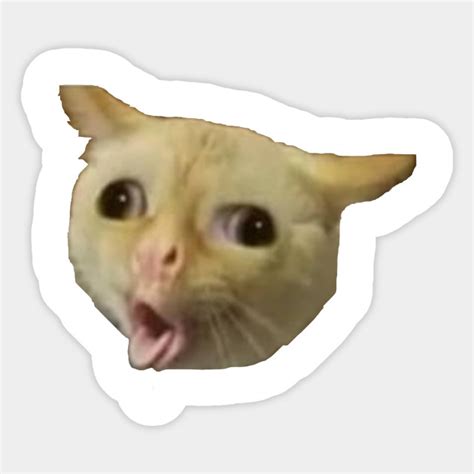 Cat Coughing Like A Kid Meme Cat Coughing Like A Kid Meme Sticker
