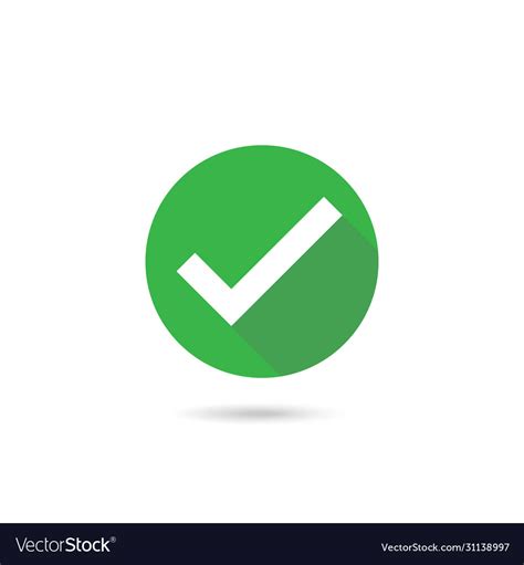 Yes No Check Mark White Background Royalty Free Vector Image