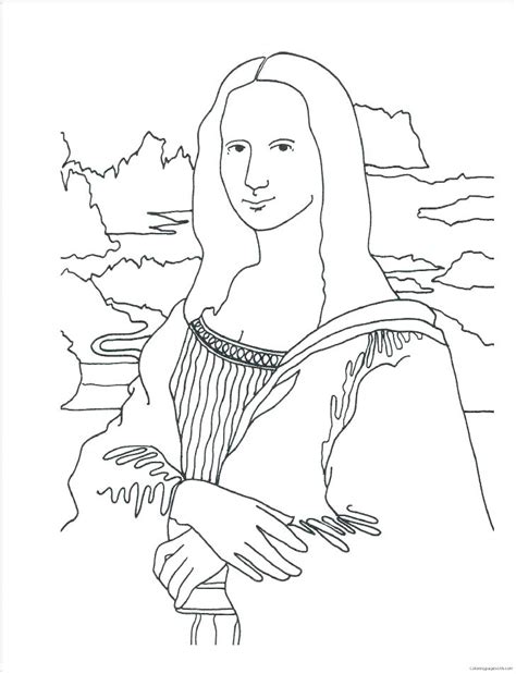 Leonardo Da Vinci Self Portrait Coloring Page Colouringpages My XXX