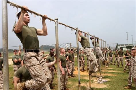 Marines Doing Pt Pull Ups Military Workout Pull Ups Marine Corps