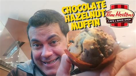 New Tim Hortons Chocolate Hazelnut Muffin Taste Test Youtube