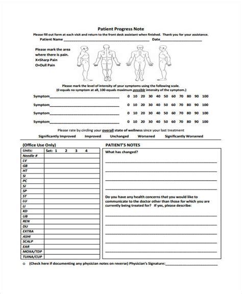 Patient Note Templates 6 Free Word Pdf Format Download