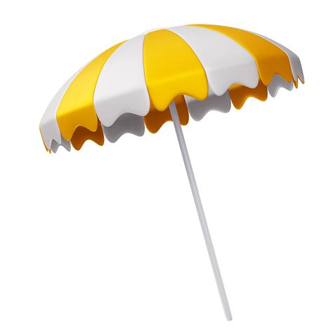 Summer Elements Colorful Beach Umbrella 3d Rendering 20905443 Png