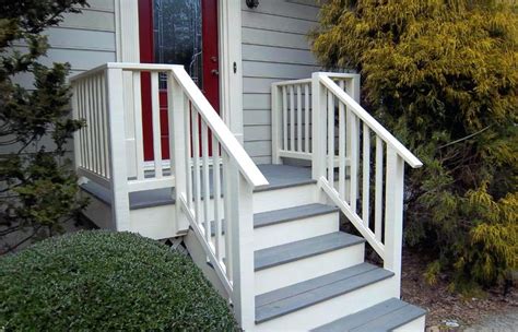 This staircase makeover makes all the difference plus now no more smells are coming from the old carpet. Premade Porch Steps About Remodel Modern Home Decoration ...