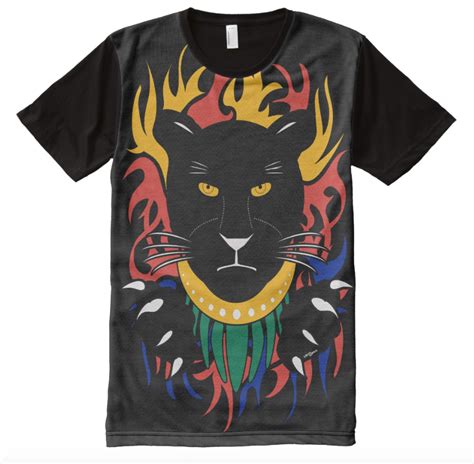 A Black Panther T Shirt That I Designed Black Panther T Shirt Black