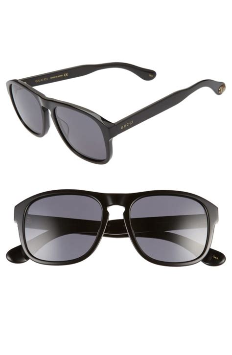 Men’s Gucci 55mm Navigator Sunglasses Black The Fashionisto