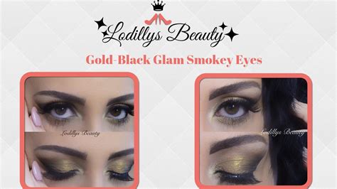 Gold Black Glam Smokey Eyes Youtube