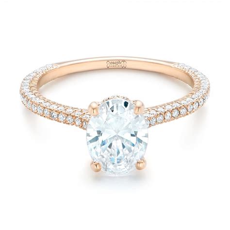 Rose Gold Oval Diamond Engagement Ring 102561