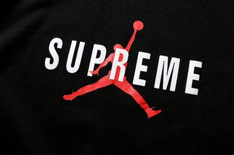 Supreme X Jordan Logo Crewneck Tee T Shirt