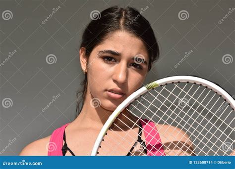 Young Girl Teenager Tennis Player Stock Photo Image Of Sports Pretty