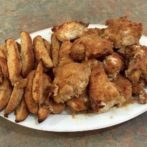 Oven Fried Chicken And Potatoes