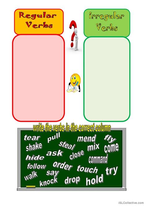 Exercise Regular And Irregular Verbs