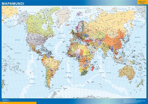 Donde Puedo Comprar Un Mapa Mundo Político Español Mapas Murales De Pared