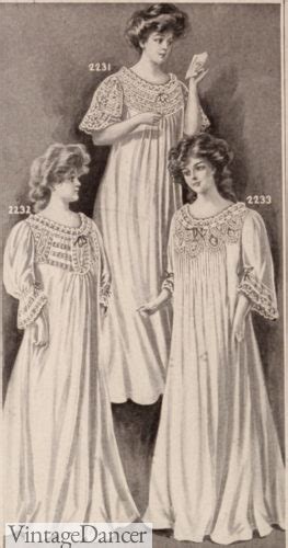 Edwardian Nightgown Pajamas History